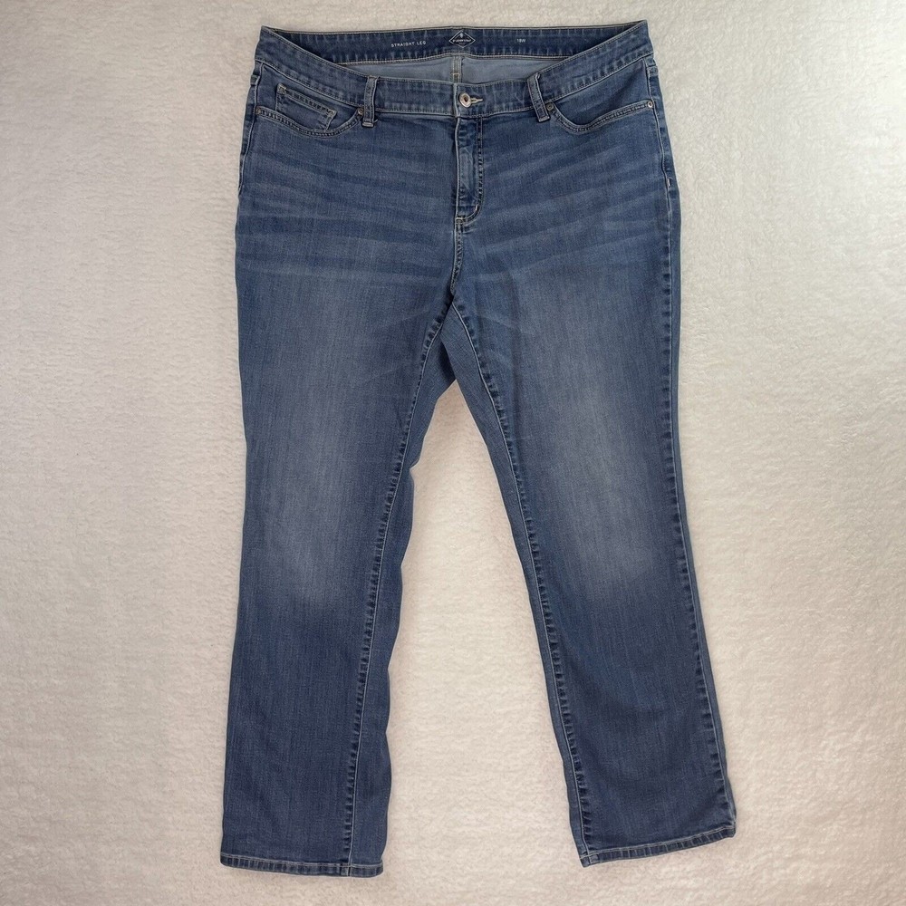 St. John's Bay Women's Blue Jeans Size (18W) Straight Leg